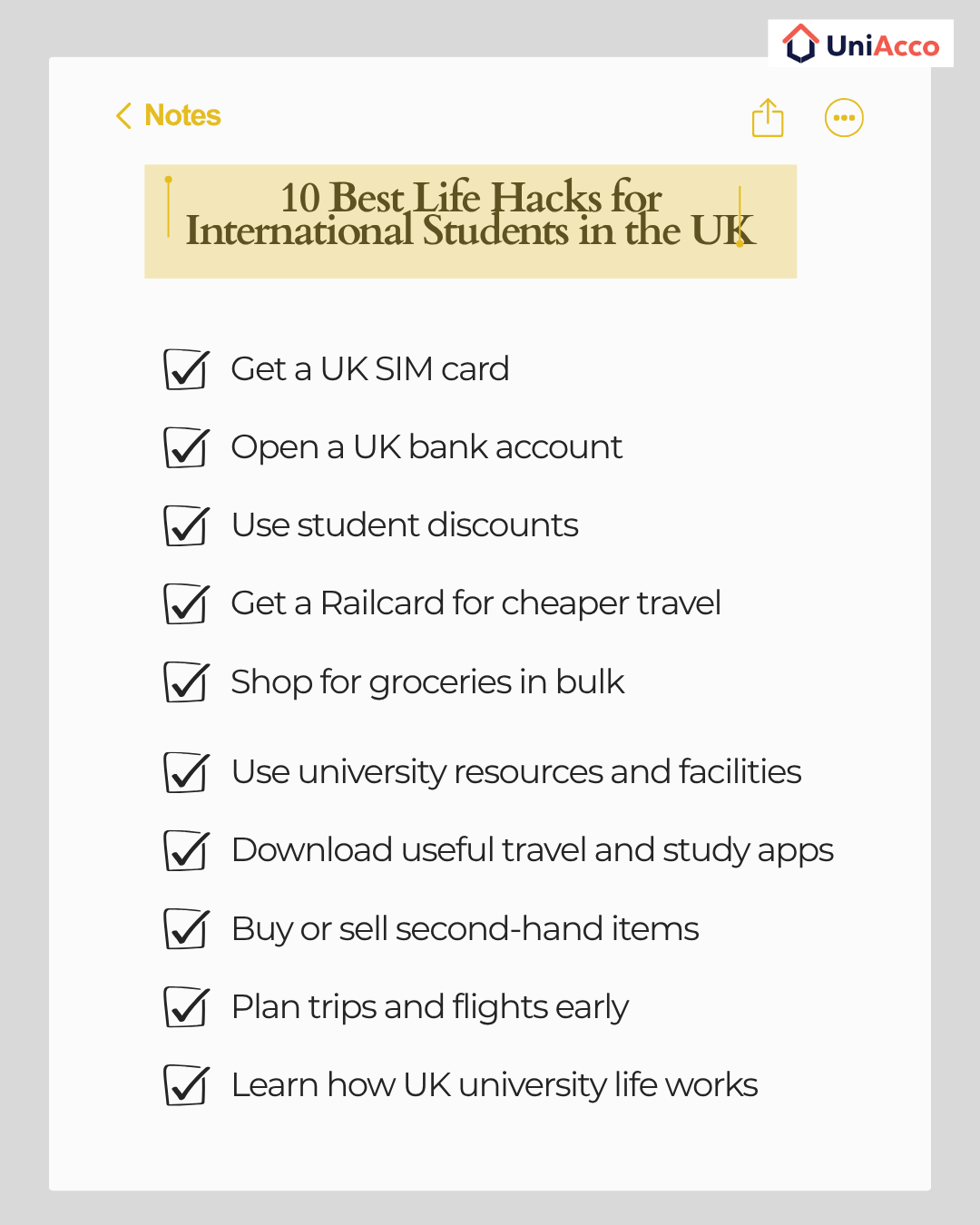 10 Best Life Hacks for International Students in the UK
