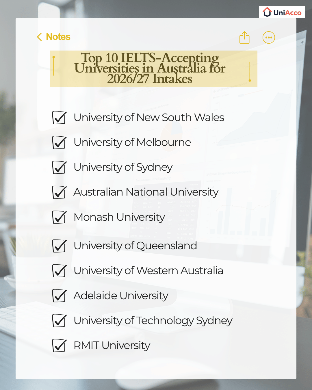 Top 10 IELTS-Accepting Universities in Australia for 2026/27 Intakes