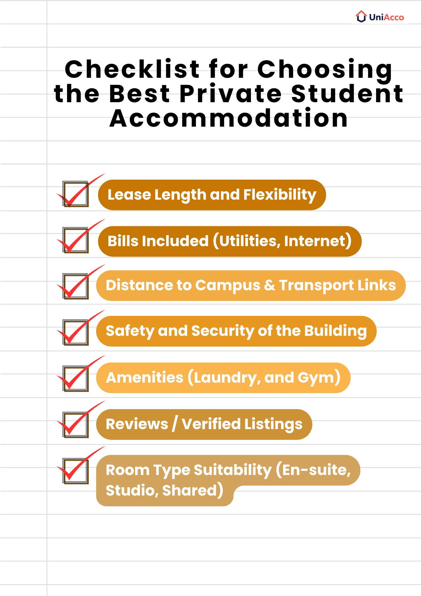 Checklist for Choosing the Best Private Student Accommodation