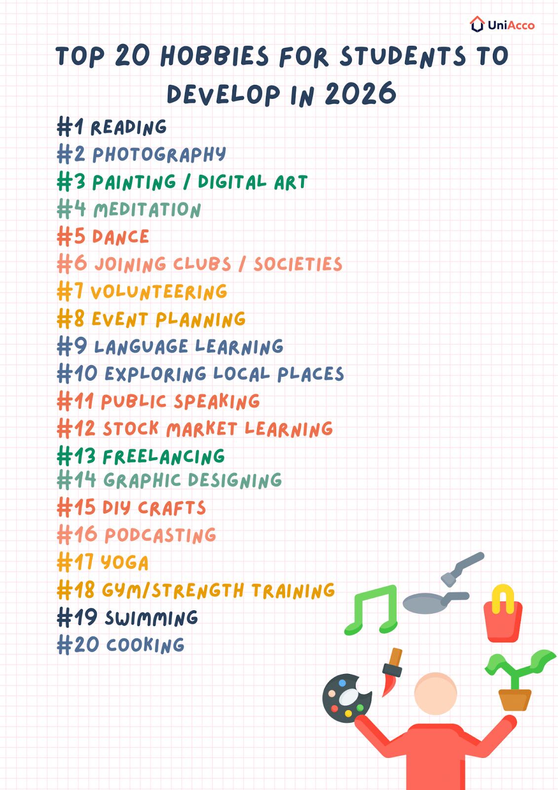 Top 20 Hobbies for Students to Develop in 2026