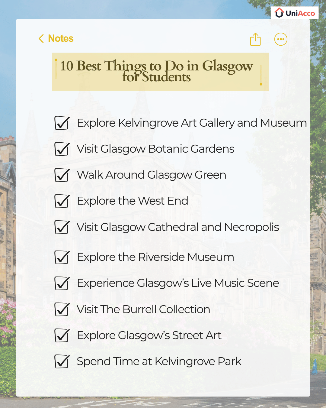 10 Best Things to Do in Glasgow for Students