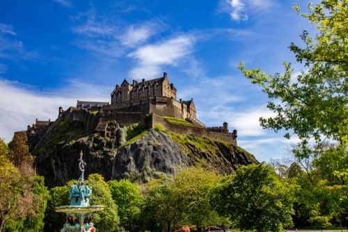 Edinburgh Castle near university of Edinburgh, Scotland