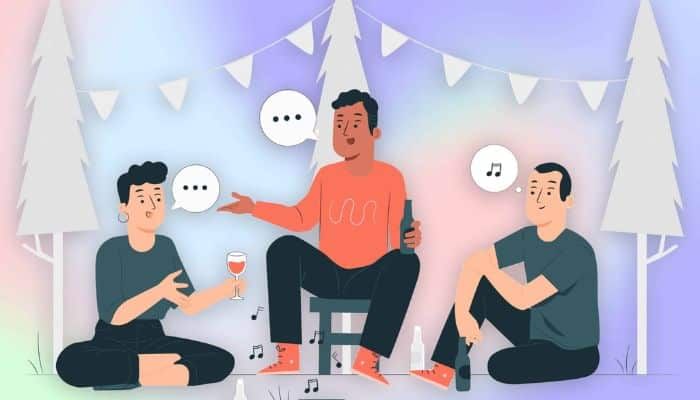 A group of people enjoying