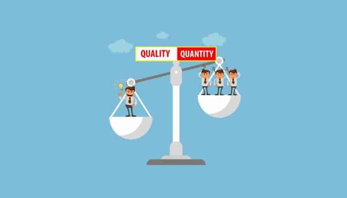 Quality Vs Quantity Illustration