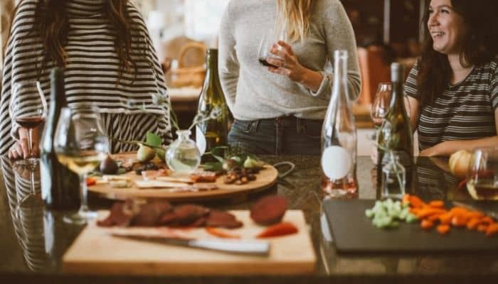 Group of people enjoying food