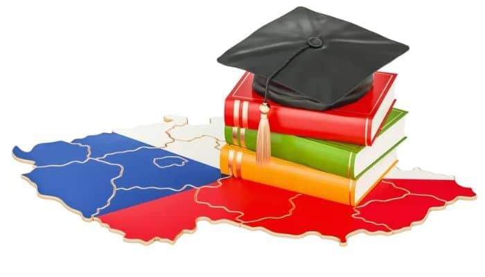 Czech Republic flag with books