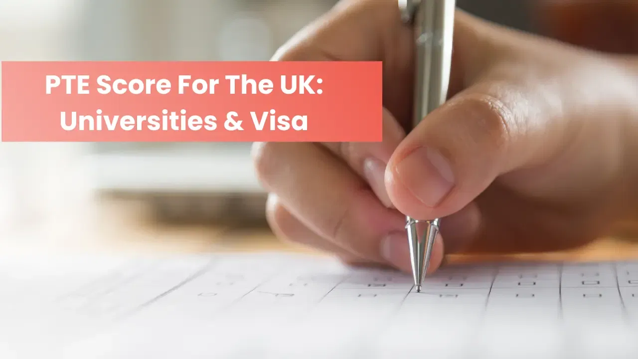 PTE score for UK